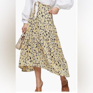 Topshop Daisy Tiered Midi Skirt